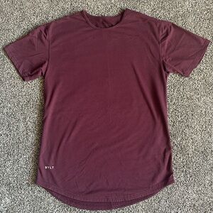 BYLT Basics Drop Cut Men's Maroon Shirt- S
